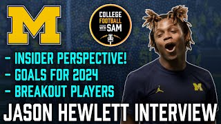 Interviewing Michigan Linebacker Jason Hewlett  Michigan Football 2024 [upl. by Lorou]