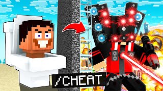 I Cheated In SKIBIDI TOILET Mob Battle in Minecraft [upl. by Idnil507]