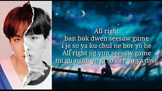 BTS 방탄 소년단 SUGA SEESAW Easy lyrics [upl. by Liberati]