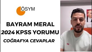 BAYRAM MERAL 2024 KPSS LİSANS YORUMU VE CEVAPLARI kpss 2024kpss keşfet [upl. by Becker990]