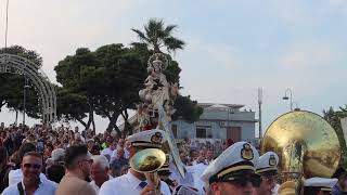 Marina di Gioiosa Ionica RC  Festa della Madonna del Carmine 2024  arrivo in spiaggia [upl. by Satterlee]