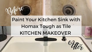 How to Paint a Kitchen Sink  Homax Tough as Tile Review [upl. by Sowell]