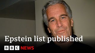 Jeffrey Epstein List of names in court files released  BBC News [upl. by Leugimesoj]