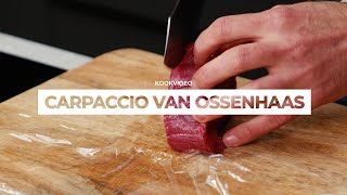 Zelf Carpaccio van Ossenhaas maken [upl. by Ellehcan]