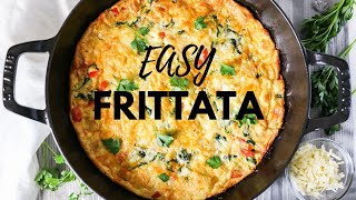 HOW TO MAKE A FRITTATA  Easy Veggie Frittata Recipe [upl. by Hildegard]