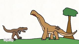 Alamosaurus vs Tyrannosaurus [upl. by Atnohsal523]