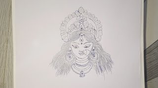 PRHLNDRAWINGS PART 155 short video durga ma god drawing [upl. by Melquist]