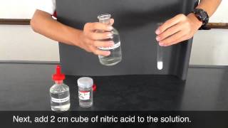 Testing of Sulfate anions  Barium nitrate and nitric acid [upl. by Ydda]