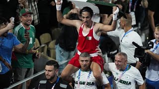 Paris Olympics latest Imane Khelif wins boxing gold after beating Chinas Yang Liu [upl. by Anyr]