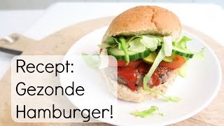 Recept Gezonde Hamburger [upl. by Ramilahs510]