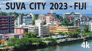 Suva City  Fiji 4K By Drone 2023 [upl. by Jamal]