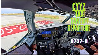 B737 MAX Turbulent Departure out of Toronto  FULL ATC [upl. by Scuram498]