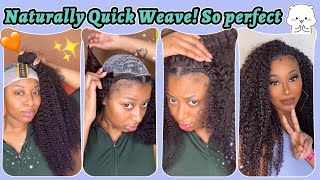 Versatile Quick Weave Tutorial🤩Afforable Curly Hair Review  Small Leave Out amp Restyle Ftulahair [upl. by Hairom]