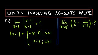 ❖ Limits Involving Absolute Value ❖ [upl. by Deeyn]