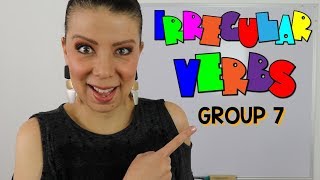 LISTA DE VERBOS IRREGULARES EN INGLES  GRUPO 7  SIGNIFICADO Y EJEMPLOS  IRREGULAR VERBS [upl. by Yaj728]