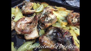 CONIGLIO AL FORNO CON PATATE [upl. by Garv475]