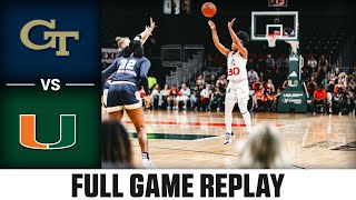 Georgia Tech vs Miami Full Game Replay  202324 ACC Womens Basketball [upl. by Dittman597]