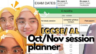 IGCSE amp AL 📚 Oct Nov session STUDY PLANNER 📊📈 FREE template 🙀🙀🙈 [upl. by Niamrej]