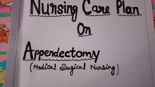 NCP Nursing Care Plan On Appendictomy [upl. by Leta968]