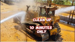 Cuci Alat berat Hanya sekitar 10 menit langsung bersih Dozer Cat D8T [upl. by Hnahym]