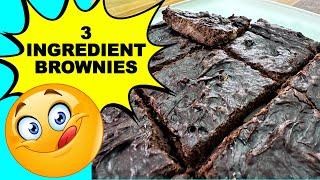 3 INGREDIENT BROWNIES [upl. by Amak]