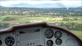 Piste la plus courte dEurope Aérodrome de Brindas atterrissage avion rallye 150st [upl. by Eseneg667]