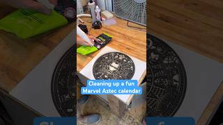 Marvel Aztec calendar done with a diode laser marvel laserengraving workshop [upl. by Phebe651]