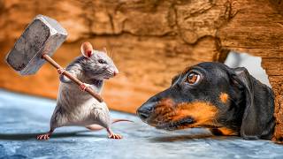 The Mouse Strikes Back Cute amp funny dachshund dog video [upl. by Annoyt]