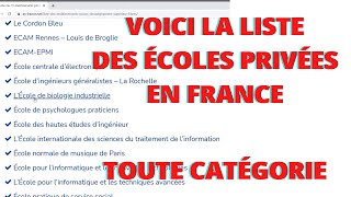 CAMPUS FRANCE 🇫🇷 LISTE DE TOUS LES ÉTABLISSEMENTS SUPÉRIEURS PRIVÉS EN FRANCEDETAIL EXPLICATION [upl. by Eissej]