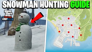 All 25 Snowman Locations Easy 250000  SNOWMAN OUTFIT  GTA Online Christmas Treasure Hunt Guide [upl. by Macguiness]