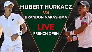 HUBERT HURKACZ vs BRANDON NAKASHIMA  FRENCH OPEN 2024 [upl. by Sierra]