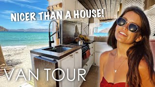 The Ultimate Luxury Van Tour  the BEST Vanlife layout [upl. by Acinorahs]