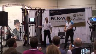 Golf Fitness Exercises Demonstrated by Kai Fusser and Charlotta Sorenstam  2013 PGA Show [upl. by Tressia395]