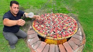 Recipe For Rustic Tandoor Pizza How To Cook A Giant And Very Tasty Pizza [upl. by Hynda138]