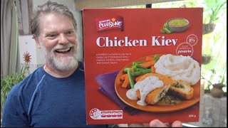 ALDI Chicken Kiev Frozen Dinner Taste Test [upl. by Maxey]