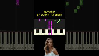 Flowers by Samantha Ebert piano cover  sheet music amp lyrics [upl. by Nosahc]