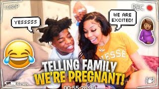 CALLING OUR FAMILY MEMBERS AND TELLING THEM WERE PREGNANT [upl. by Moll92]