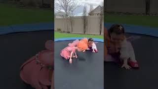 TRAMPOLiNE CONCERT baby navey amp FAiRY ADLEYs dance performance to Taylor Swift aforadley [upl. by Elburr]