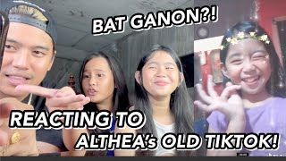 REACTING to ALTHEA’s OLD TIKTOK VIDEOS LAPTRIP 😭🤣  Grae and Chloe [upl. by Aloek]