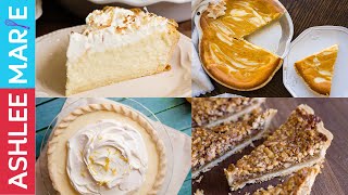 How to make 4 fantastic pies  Pumpkin Cream Cheese Sour cream lemon coconut cream and pecan [upl. by Aihcila405]