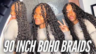 These 90quot Bohemian Braids WENT VIRAL  ALL THE TEA on Boho Braids  Dopeaxxpana [upl. by Ettennal]