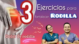 Ejercicios de Rehabilitación para Rodilla  3 Ejercicios para realizar en casa [upl. by Tenrag]