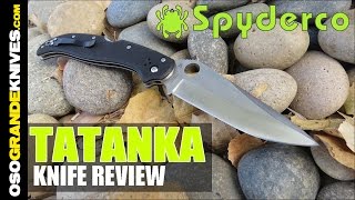 Spyderco Tatanka C180GP Folding Knife Review Biggest Spyerco Folder Ever  OsoGrandeKnives [upl. by Esdnil393]