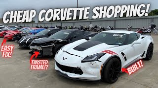 Buying CHEAP Salvage Auction Corvettes At Copart [upl. by Fanchie]