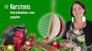 Kerstballen van papier knutselen  Team Talento [upl. by Picker]