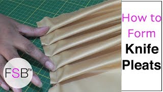 Forming Knife Pleats [upl. by Ayal]