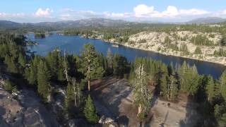 Utica Reservoir in Alpine County CA  HD drone video [upl. by Kronfeld554]