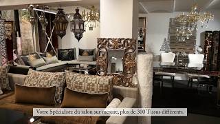 Présentation showroom spécialisé dans le salon marocain moderne 2018 [upl. by Htenaj671]