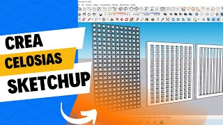 Como crear Celosías con Sketchup Fácil [upl. by Tudor614]