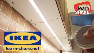 IKEA Kitchen Lighting OMLOPP  How to Install Under Cabinet LED Lighting [upl. by Bazluke]